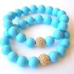Gilson Turquoise with yellow gold-plated pave crystal