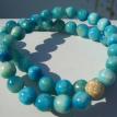 Hemimorphite beads with 14K gold bead